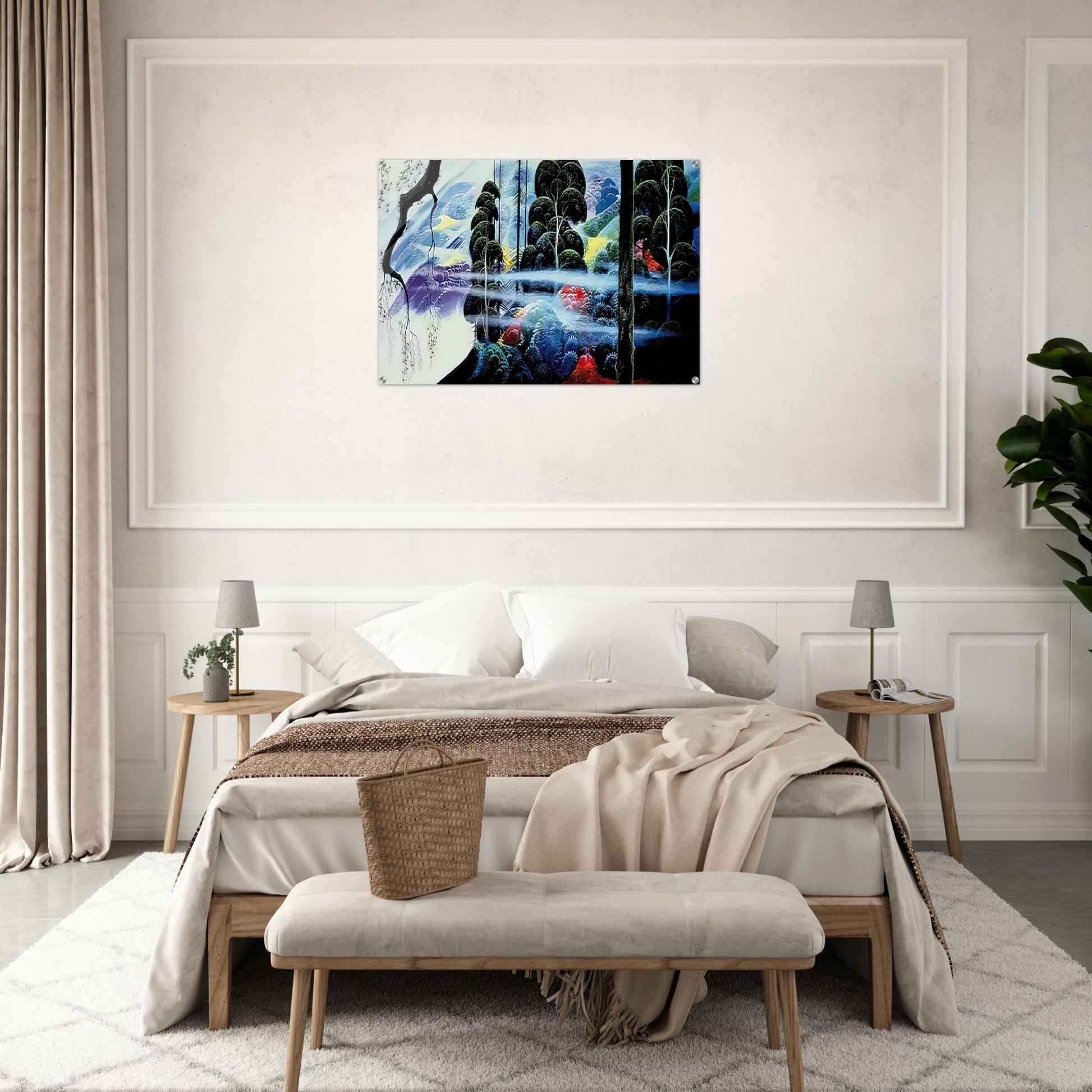 Along the Coast - Eyvind Earle Acrylic Print - 70x100 cm / 28x40″ inches