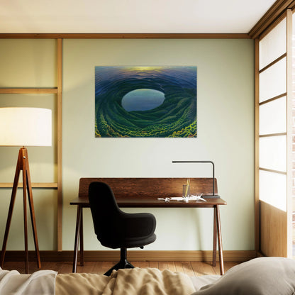 Lago umbro - 1942 - Gerardo Dottori Brushed Aluminum Print - 70x100 cm / 28x40 inches | Gerardo Dottori Aluminum Print | Gerardo Dottori Prints