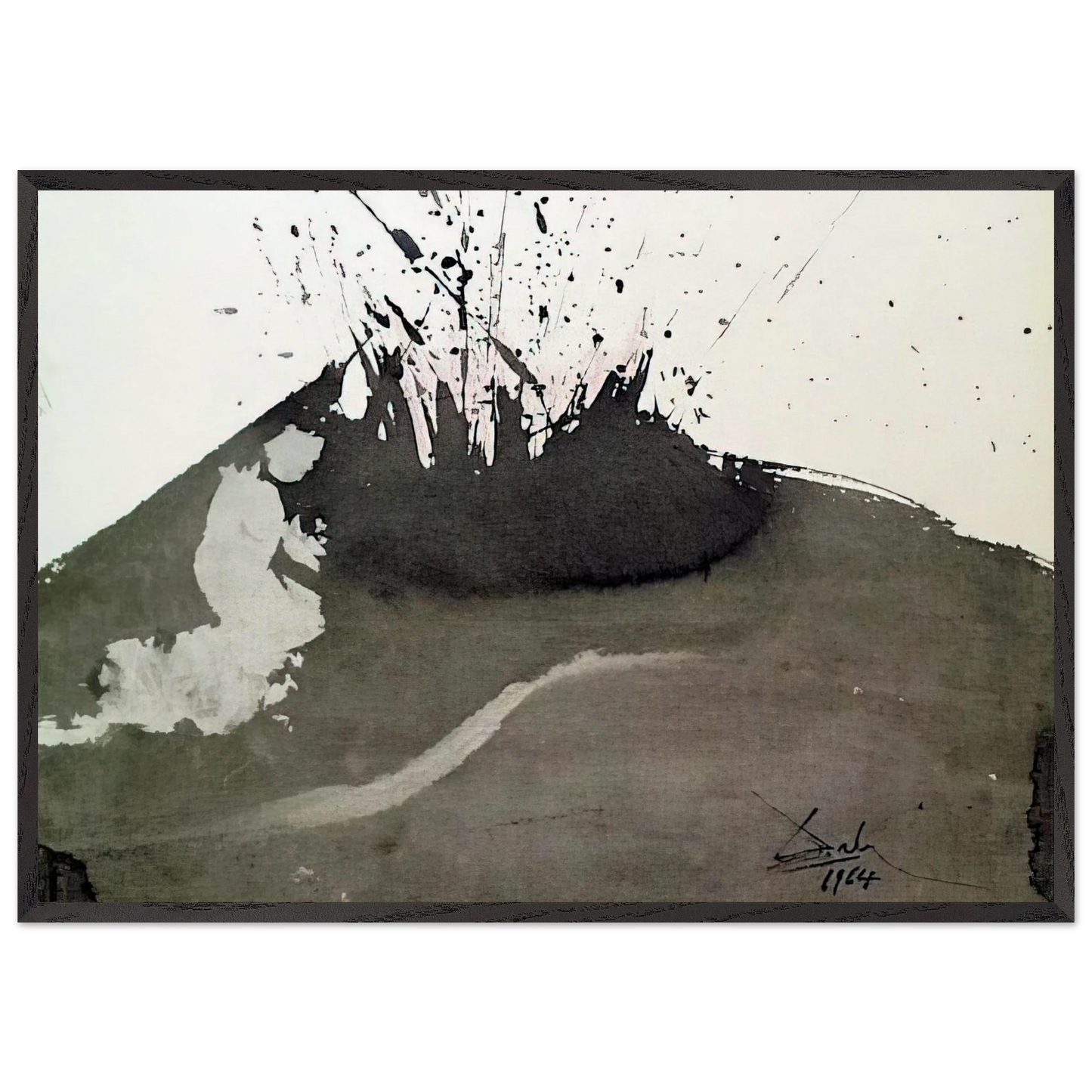 ANGELUS EXCUSSIT FLAMMAMIGNIS DANIEL 3 23 1967 - Salvador Dali 70x100 cm / 28x40 inches Framed Art Print – Black Wooden Frame
