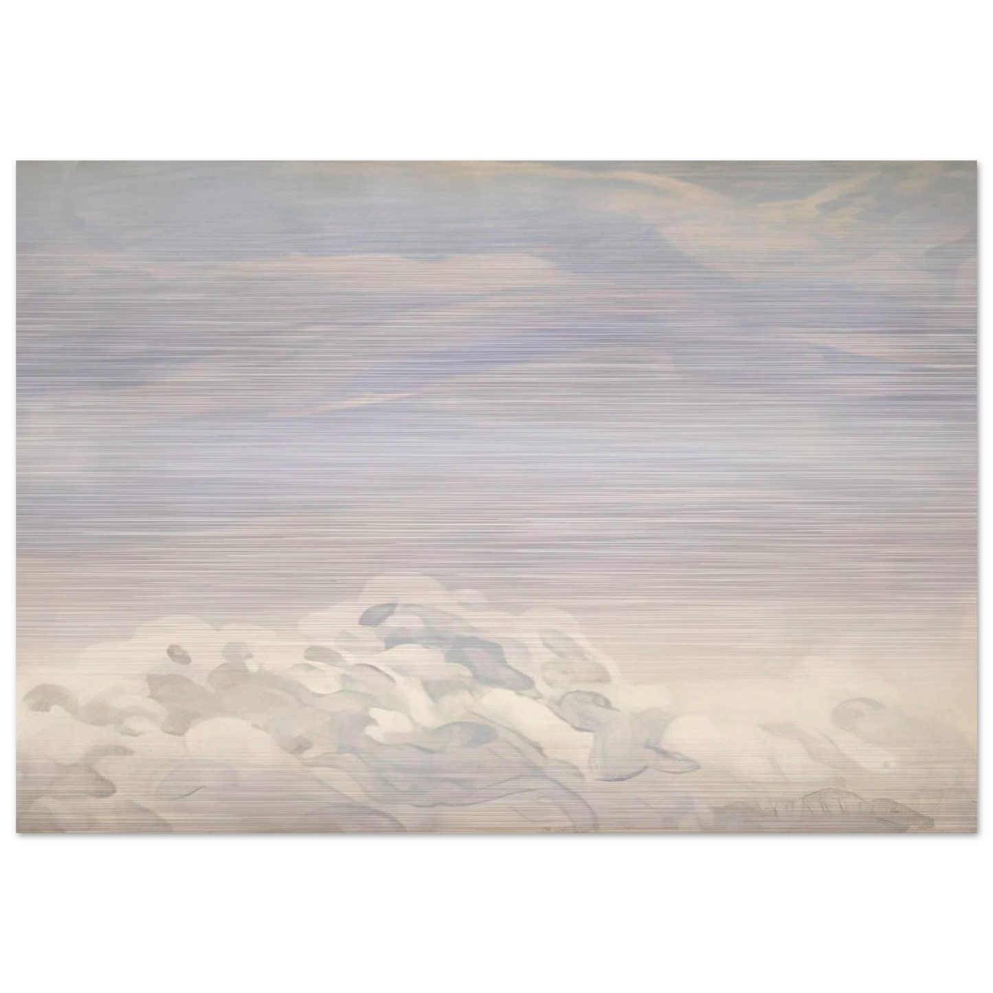Study for Clouds I - 1979 - Neil Welliver Brushed Aluminum Print - 70x100 cm / 28x40 inches | Neil Welliver Aluminum Print | Neil Welliver Prints