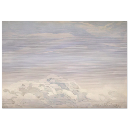 Study for Clouds I - 1979 - Neil Welliver Brushed Aluminum Print - 70x100 cm / 28x40 inches | Neil Welliver Aluminum Print | Neil Welliver Prints