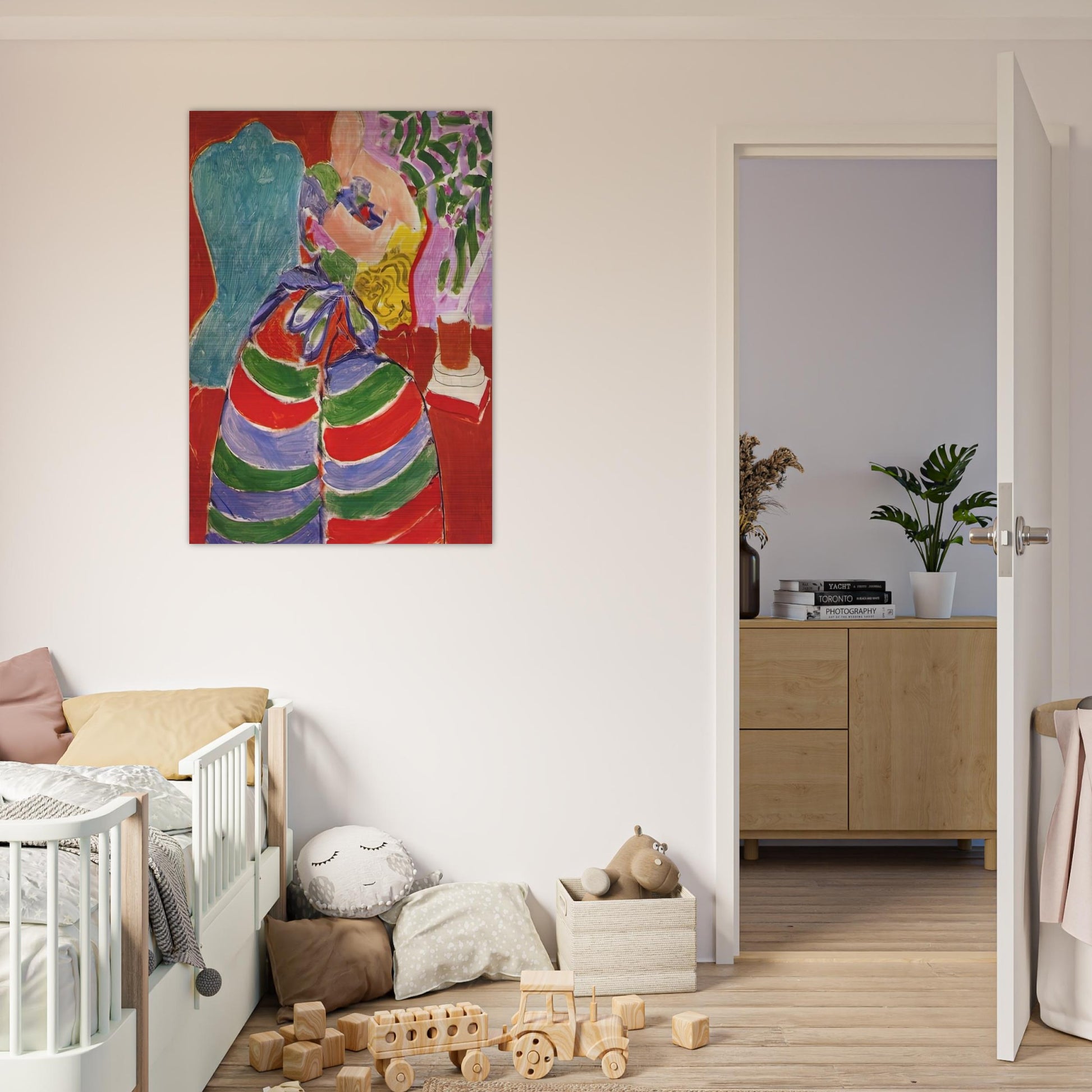 THE STRIPED DRESS 1938 - Henri Matisse Brushed Aluminum Print - 70x100 cm / 28x40 inches | Henri Matisse Aluminum Print | Henri Matisse Prints