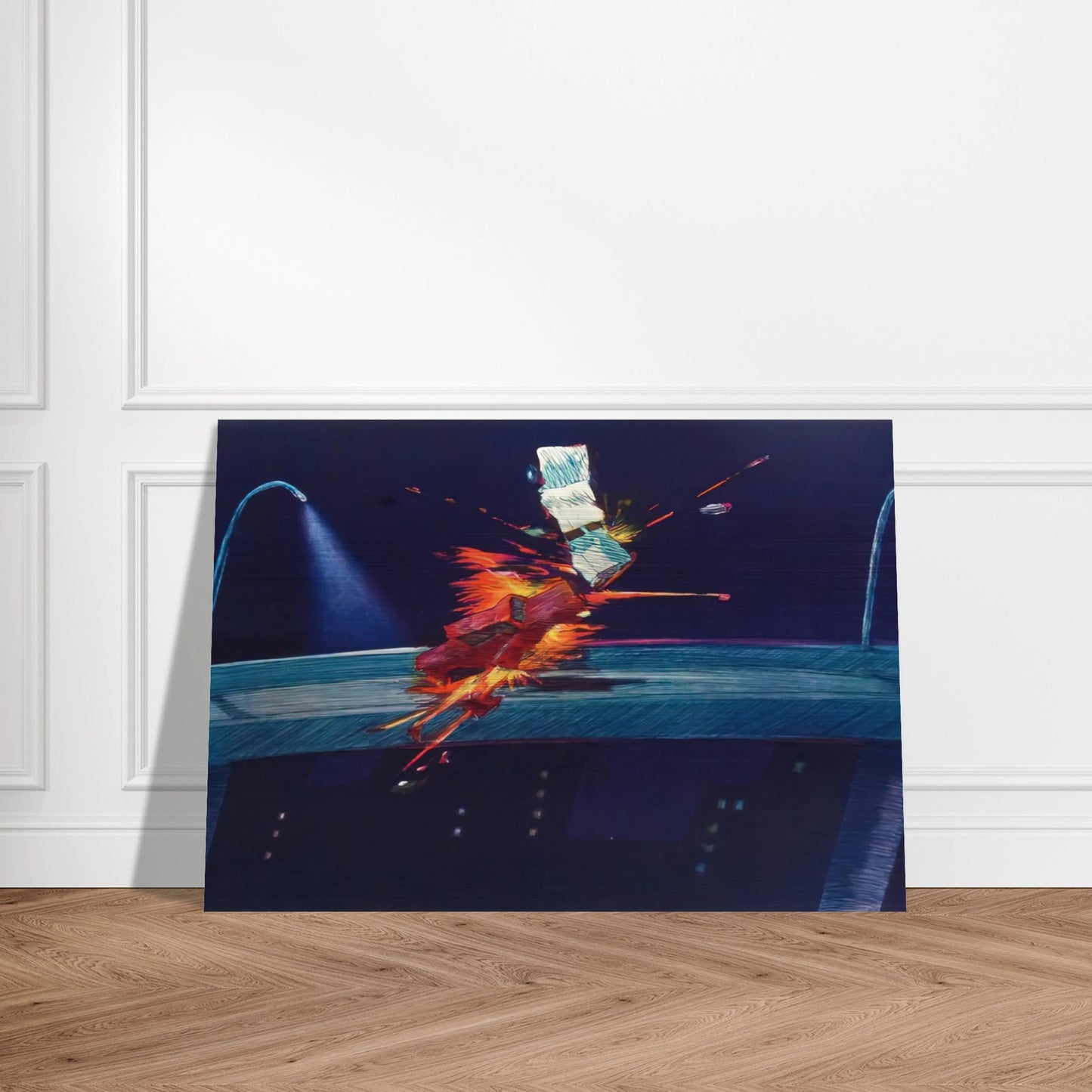 Purple Crash - Neo-Expressionism - Carlos Almaraz Brushed Aluminum Print - 70x100 cm / 28x40 inches | Carlos Almaraz Aluminum Print | Carlos Almaraz Prints