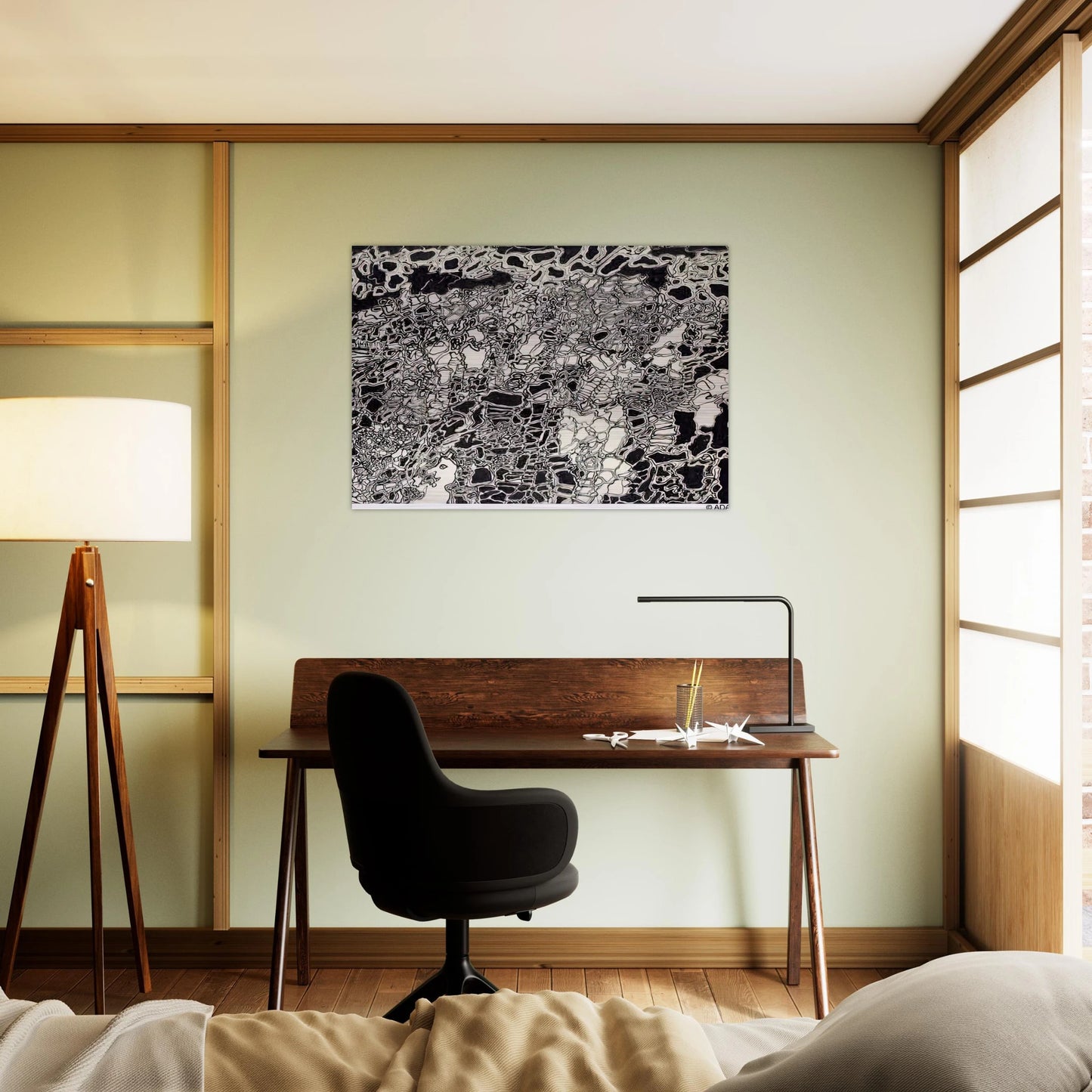 BRIGHT METEOR - Jean Dubuffet Brushed Aluminum Print - 70x100 cm / 28x40 inches | Jean Dubuffet Aluminum Print | Jean Dubuffet Prints