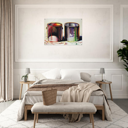 Two Paint Cans - 1987 - Wayne Thiebaud Acrylic Print - 70x100 cm / 28x40″ inches