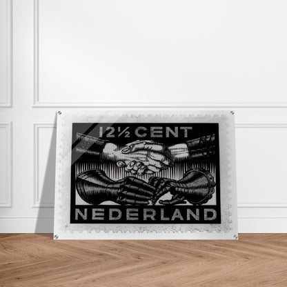 DESIGN FOR DUTCH PEASE POSTAGE STAMP MARCH 1932 1932 - MC Escher Acrylic Print - 70x100 cm / 28x40″ inches | Maurits Cornelis Escher Prints