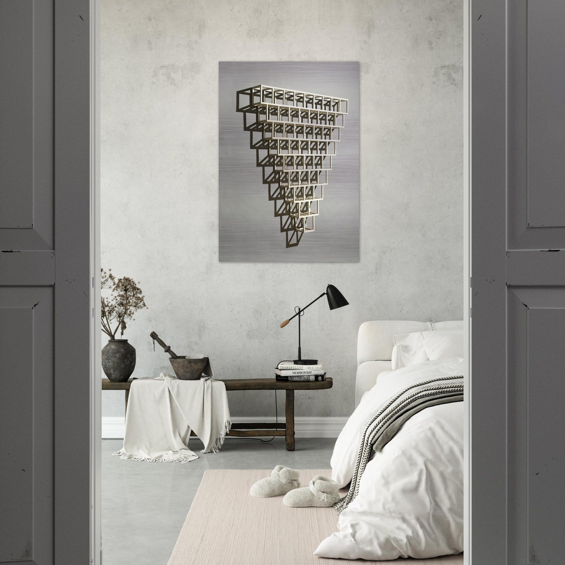 9-8-7-6-5-4-3-2-1 Half Off - Sol LeWitt Brushed Aluminum Print - 70x100 cm / 28x40 inches | Sol LeWitt Aluminum Print | Sol LeWitt Prints
