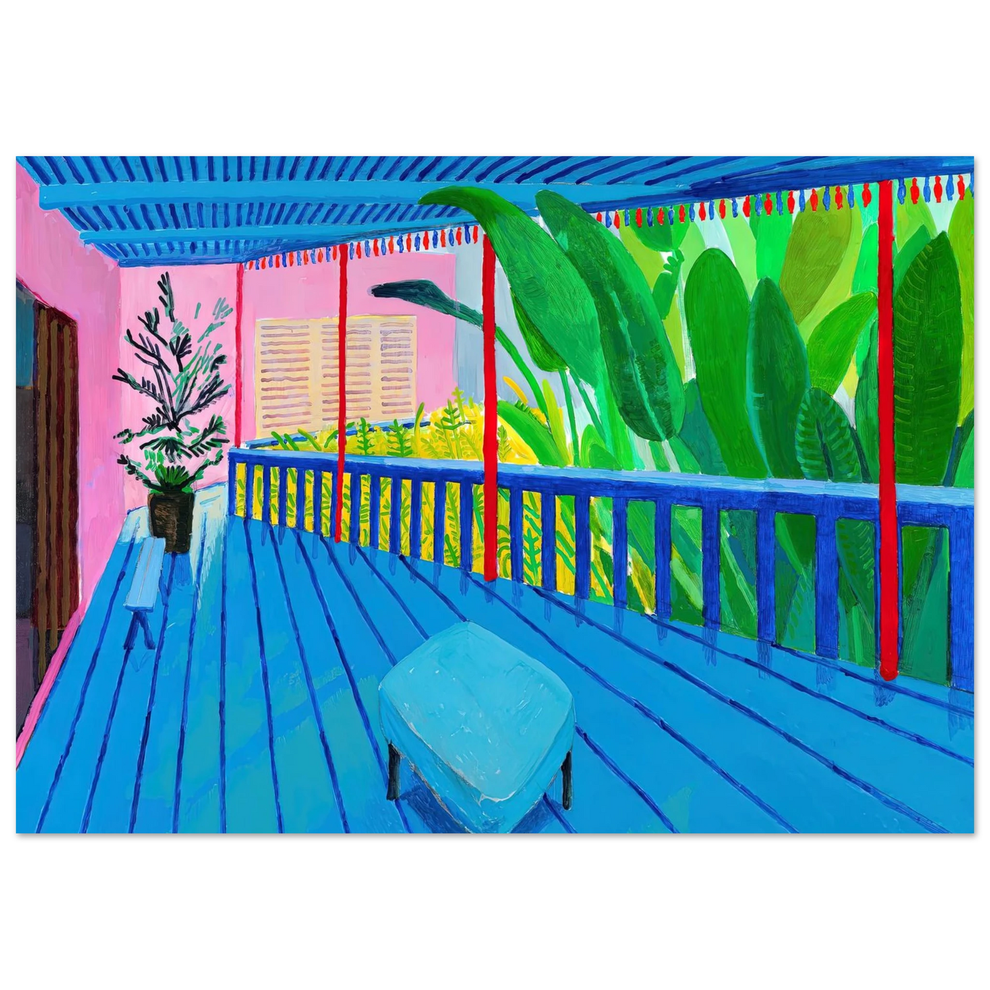 David Hockney - David Hockney Wall art - 50x70 cm / 20x28 inches - Premium Wooden Framed Poster With Fine Art Paper-canvas - Wood frame