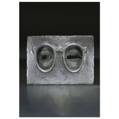THE CRITIC SEES - Jasper Johns Brushed Aluminum Print - 70x100 cm / 28x40 inches | Jasper Johns Aluminum Print | Jasper Johns Prints