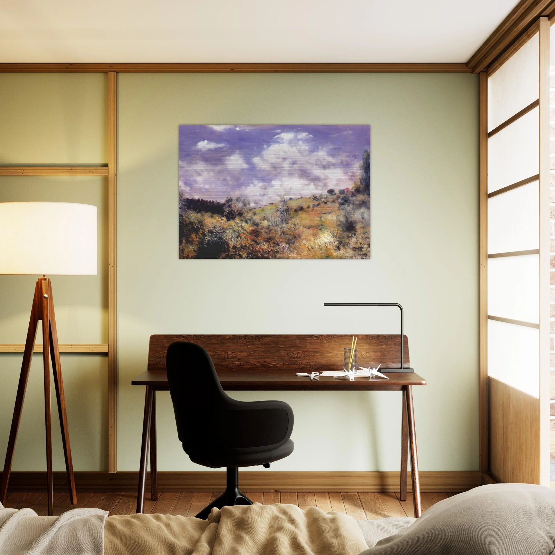 The Gust of Wind - Pierre-Auguste Renoir Brushed Aluminum Print - 70x100 cm / 28x40 inches | Pierre-Auguste Renoir Aluminum Print | Pierre-Auguste Renoir Prints