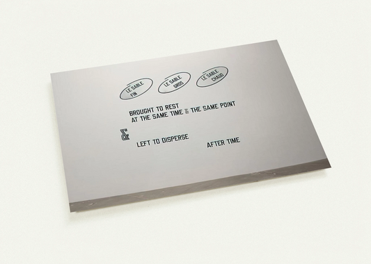 Le sable fin... - 2008 By Lawrence Weiner Pack of 10 Post Cards | Lawrence Weiner Post Cards | A6 (10.5 x 14.8 cm) - 4.1 x 5.8 inches