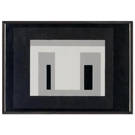 VARIANT ADOBE 1948 - Josef Albers 70x100 cm / 28x40 inches Framed Art Print – Black Wooden Frame