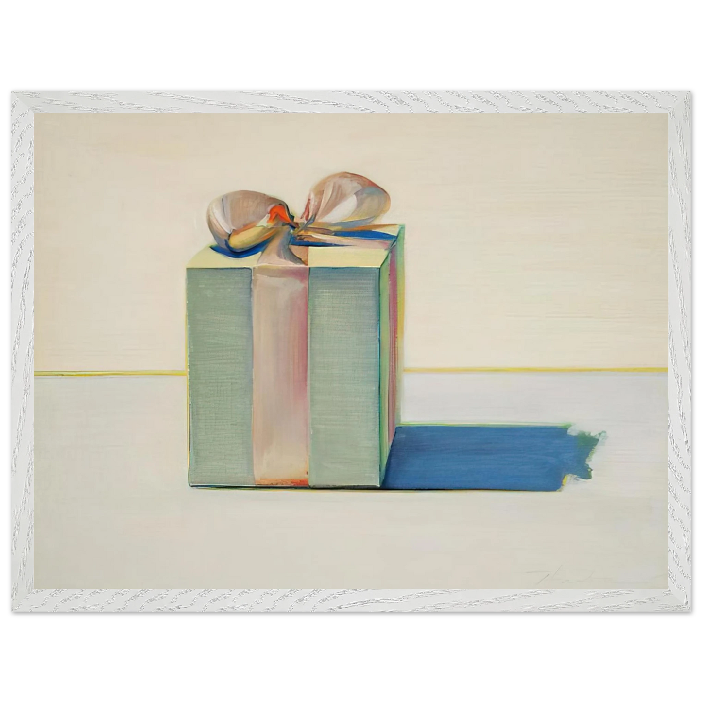 Wayne Thiebaud - Gift Box - 1971 Wall Art - 21x29.7 cm / 8x12" - Premium Wooden Framed Poster With Fine Art Paper-canvas - Wood frame