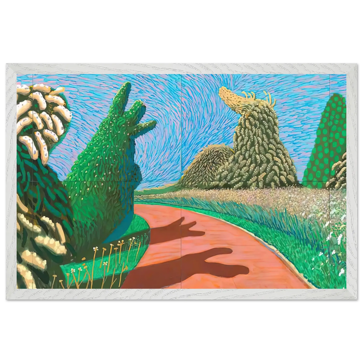 David Hockney - David Hockney Wall art - 13x18 cm / 5x7 Inches - Premium Wooden Framed Poster With Fine Art Paper - Wood frame