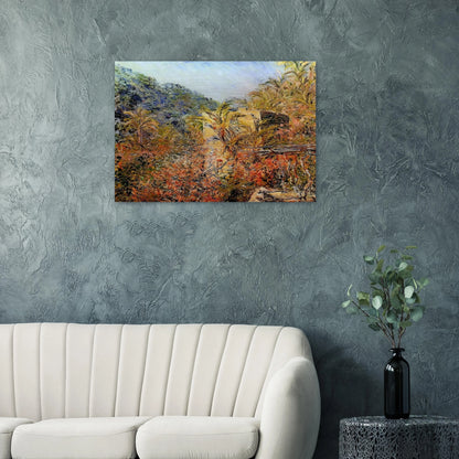 The Valley of Sasso, Sunshine - claude monet Brushed Aluminum Print - 70x100 cm / 28x40 inches | claude monet Aluminum Print | claude monet Prints