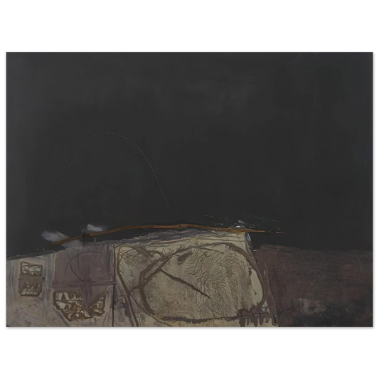 Antoni Tapies - GREY AND GREEN PAINTING 1957  75x100 cm / 30x40inches Fine Art Poster