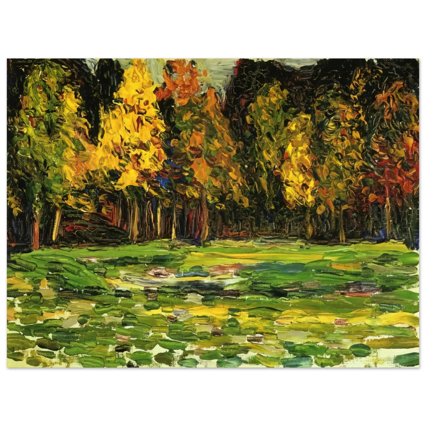 Wassily Kandinsky - FOREST EDGE  75x100 cm / 30x40inches Fine Art Poster