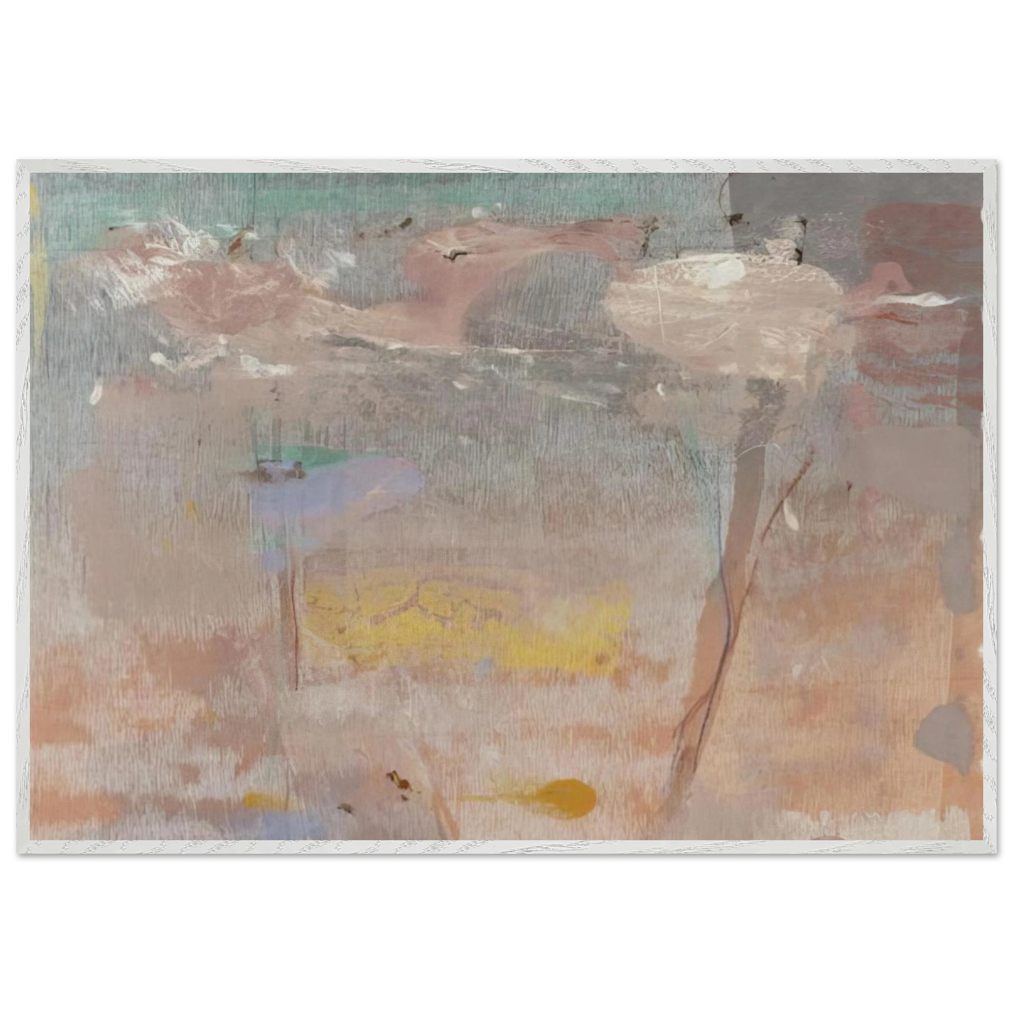 Helen Frankenthaler - Monotype I - 1981 Wall art - A1 (59.4 x 84.1  cm) - Premium Wooden Framed Poster With Fine Art Paper-canvas - Black frame