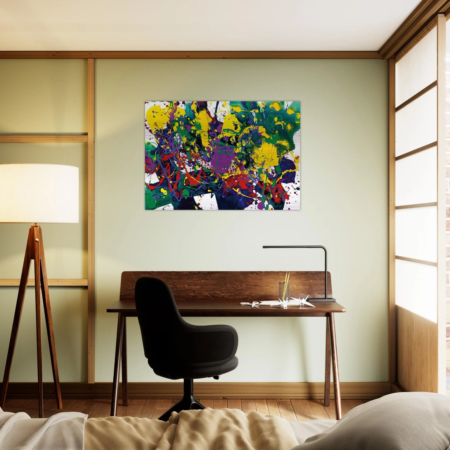 Untitled  SFP94-107 SFF1751  - Sam Francis Brushed Aluminum Print - 70x100 cm / 28x40 inches | Sam Francis Aluminum Print | Sam Francis Prints