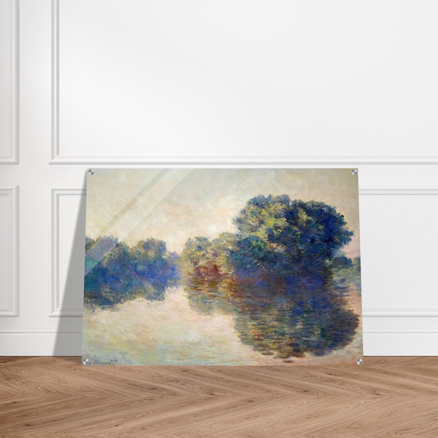 The Seine near Giverny - claude monet Acrylic Print - 70x100 cm / 28x40″ inches | claude monet Wall Art | claude monet Prints