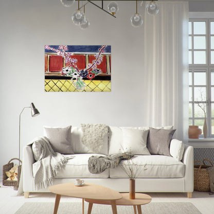 ANEMONES AND PEACH BLOSSOMS 1944 - Henri Matisse Brushed Aluminum Print - 70x100 cm / 28x40 inches | Henri Matisse Aluminum Print | Henri Matisse Prints