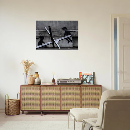 KYIV KHRESHCHYATYK 9 2022 - Banksy Brushed Aluminum Print - 70x100 cm / 28x40 inches | Banksy Aluminum Print | Banksy Prints