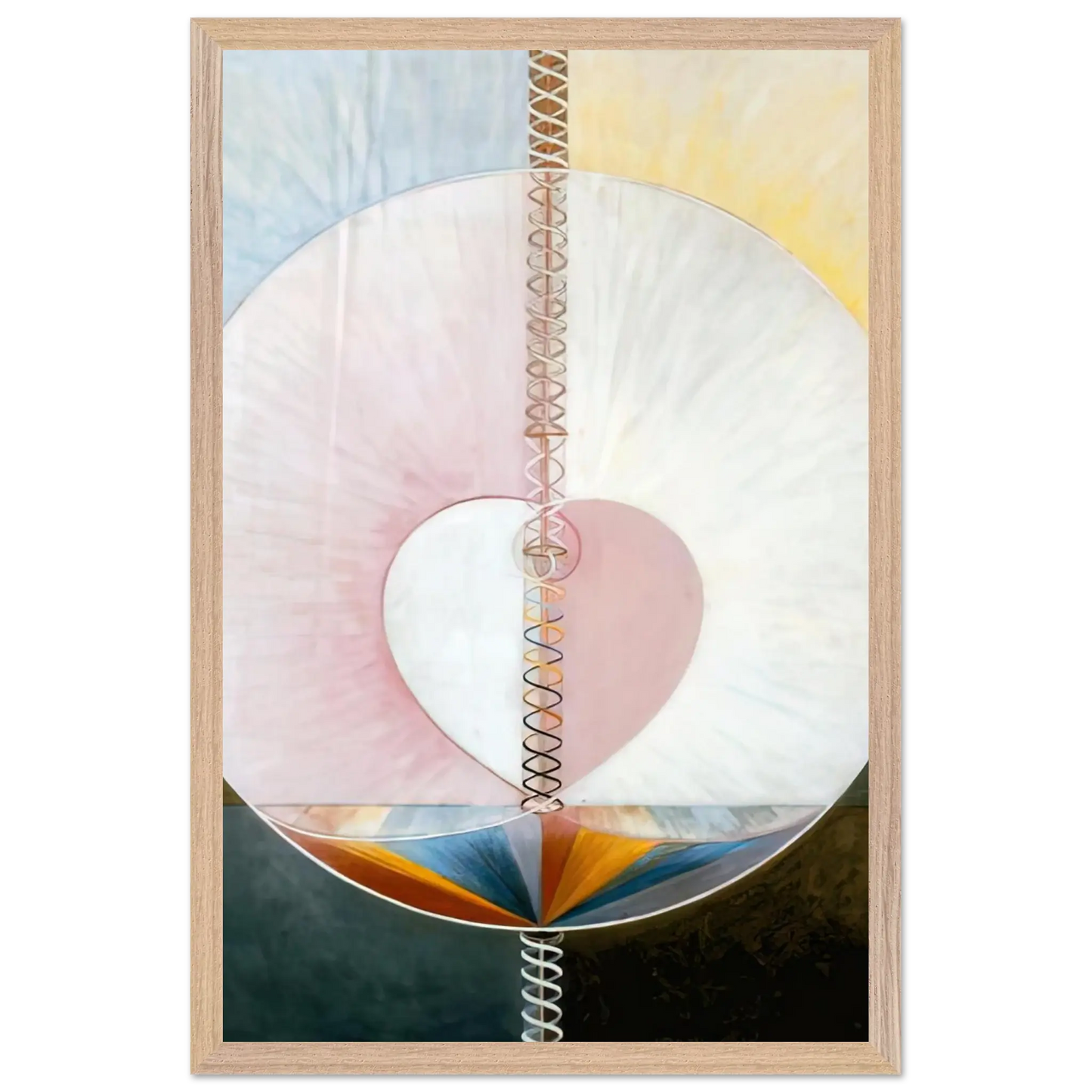 Hilma af Klint - WHAT A HUMAN BEING IS 1910 Wall art - 60x90 cm / 24x36 Inches - Premium Wooden Framed Poster With Fine Art Paper - Black frame