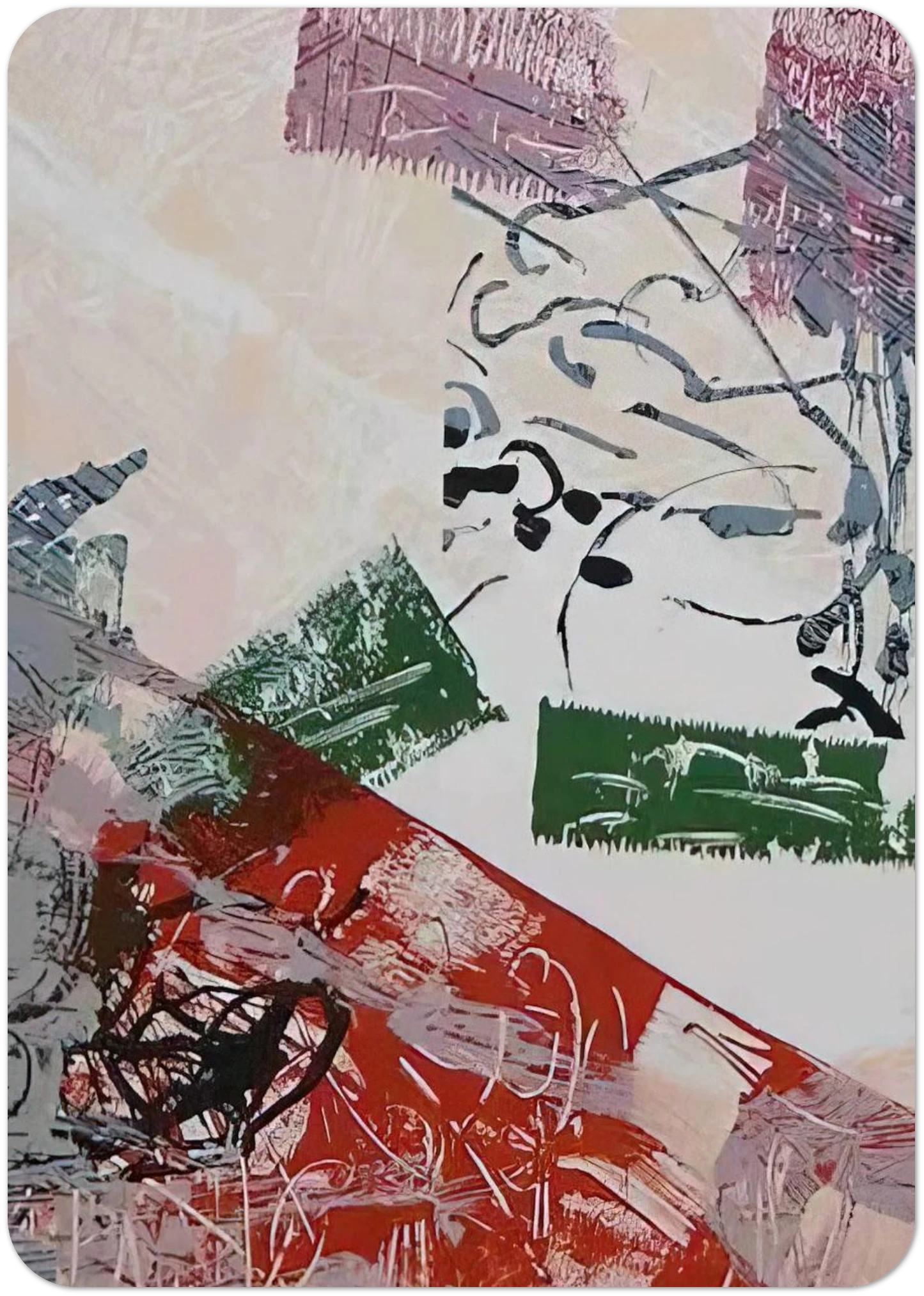 Lithograph 1968 By Jean-Paul Riopelle Pack of 10 Post Cards | Jean-Paul Riopelle Post Cards | A6 (10.5 x 14.8 cm) - 4.1 x 5.8 inches