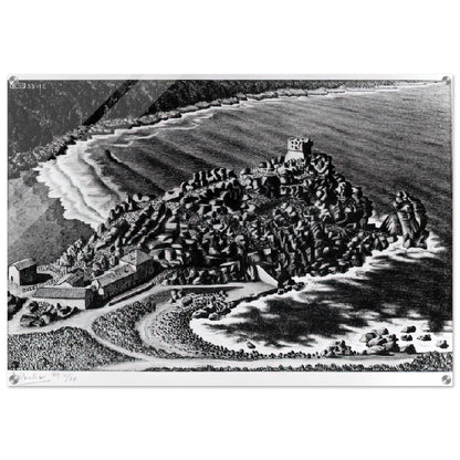 GULF OF PORTO CORSICA DECEMBER 1933 1933 - MC Escher Acrylic Print - 70x100 cm / 28x40″ inches | MC Escher Wall Art | MC Escher Prints