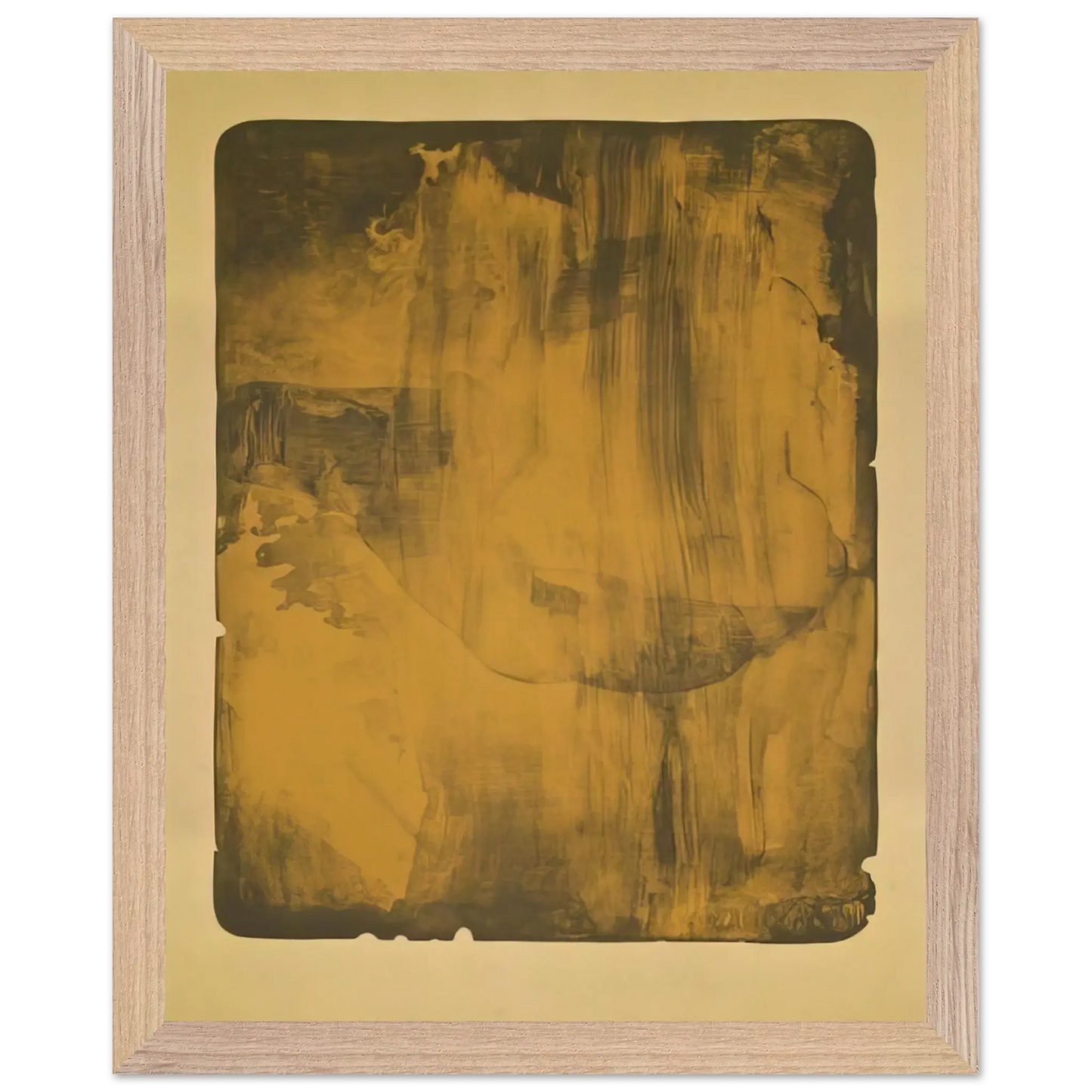 Helen Frankenthaler - Bronze Smoke - 1978 Wall art - A2 (42 x 59.4  cm) - Premium Wooden Framed Poster With Fine Art Paper - Black frame