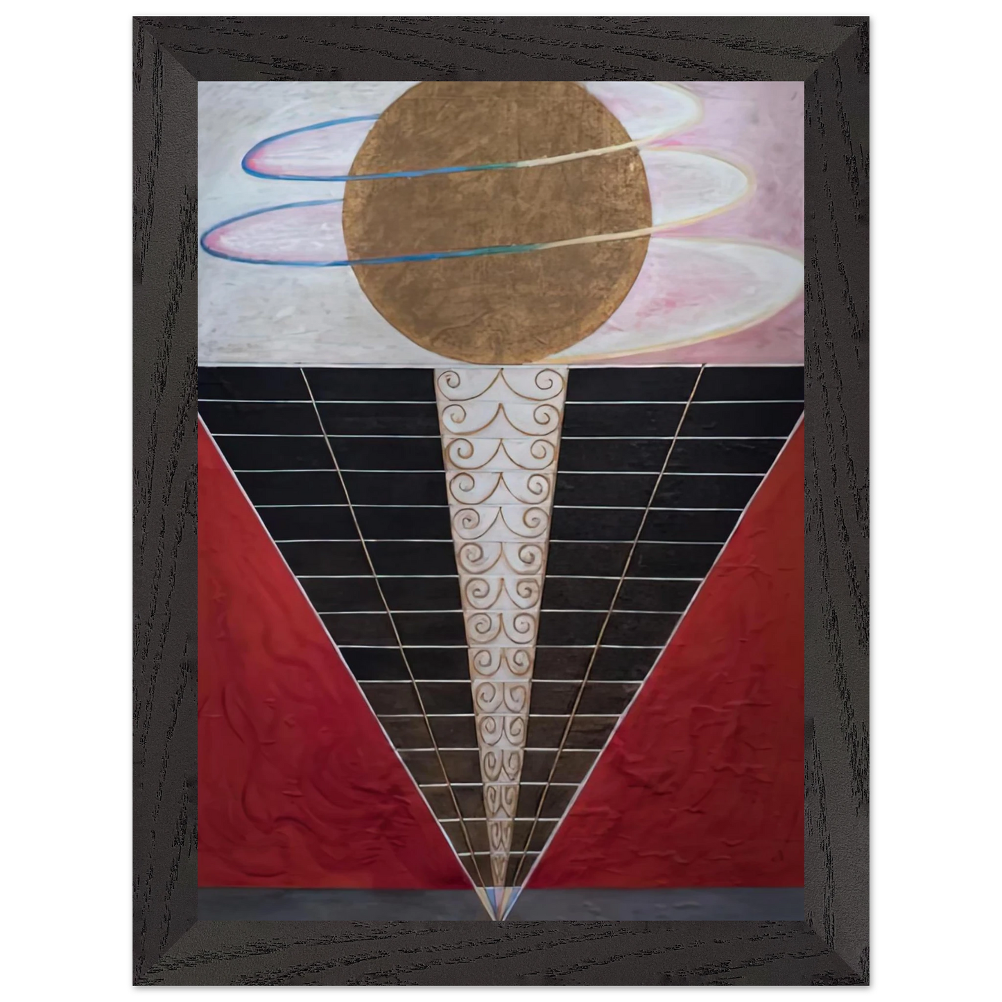 Hilma af Klint - ALTARPIECE NO 2 1915 Wall art - 27x35 cm / 11x14 inches - Premium Wooden Framed Poster With Fine Art Paper-canvas - Black frame