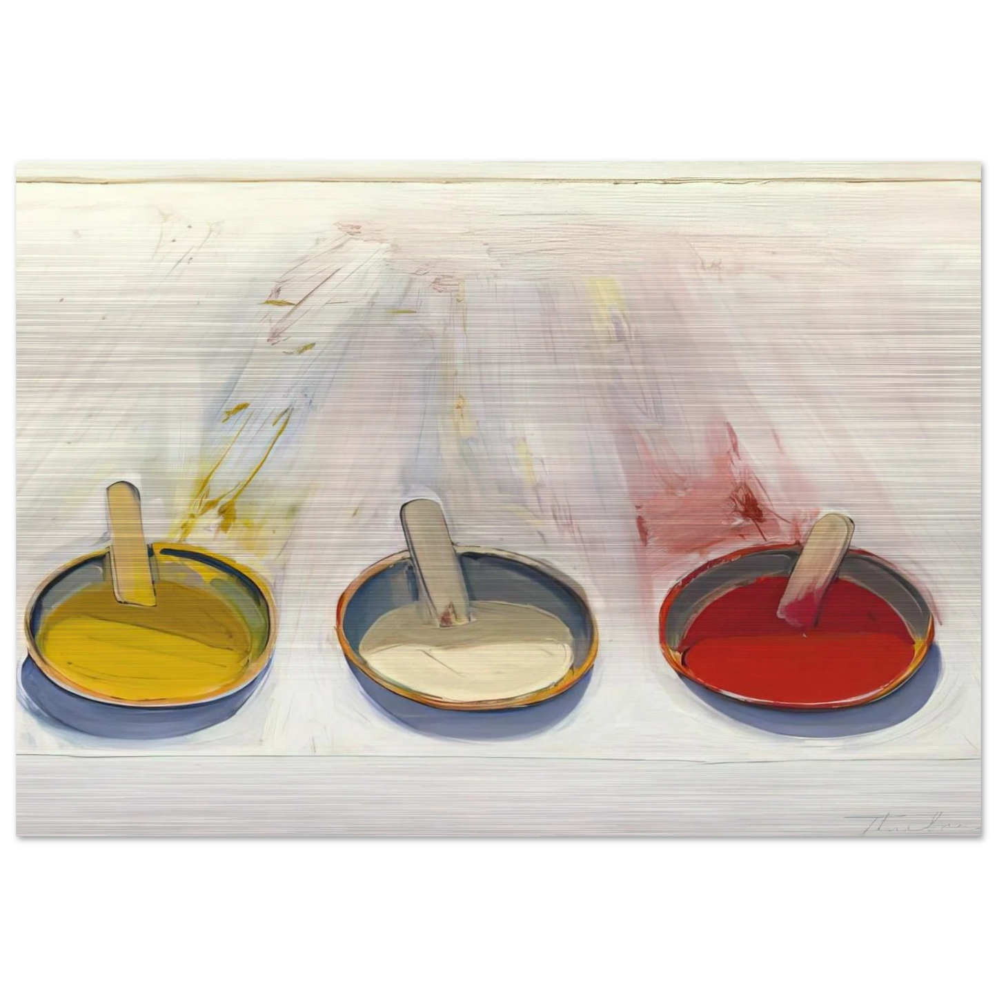 Dressing Wells - 1961 - Wayne Thiebaud Brushed Aluminum Print - 70x100 cm / 28x40 inches | Wayne Thiebaud Aluminum Print | Wayne Thiebaud Prints