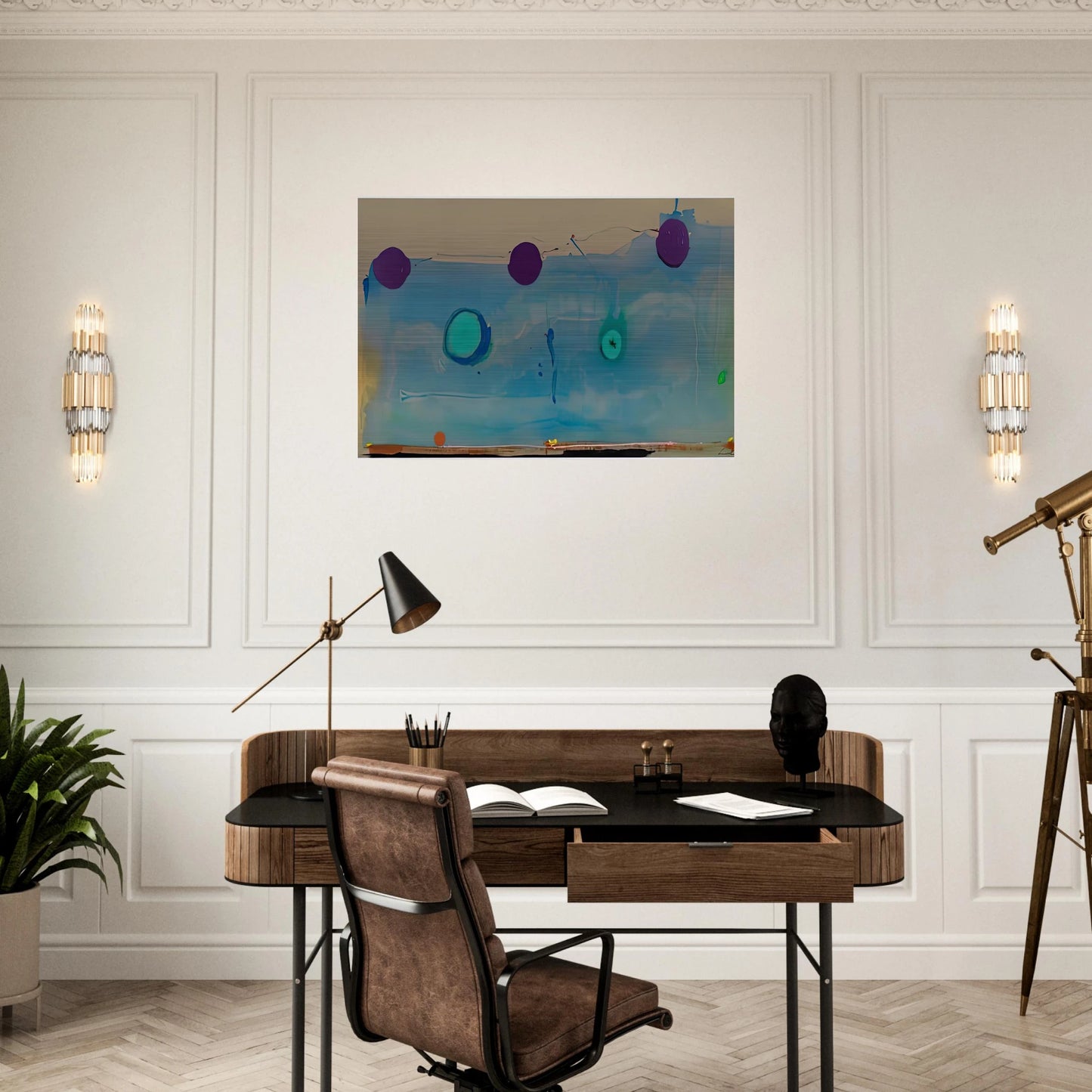 Water Shadows, 1988- - Helen Frankenthaler Brushed Aluminum Print - 70x100 cm / 28x40 inches | Helen Frankenthaler Aluminum Print | Helen Frankenthaler Prints
