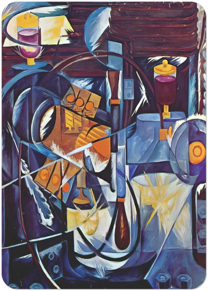 Dynamo machine - 1913 By Natalia Goncharova Pack of 10 Post Cards | Natalia Goncharova Post Cards | A6 (10.5 x 14.8 cm) - 4.1 x 5.8 inches