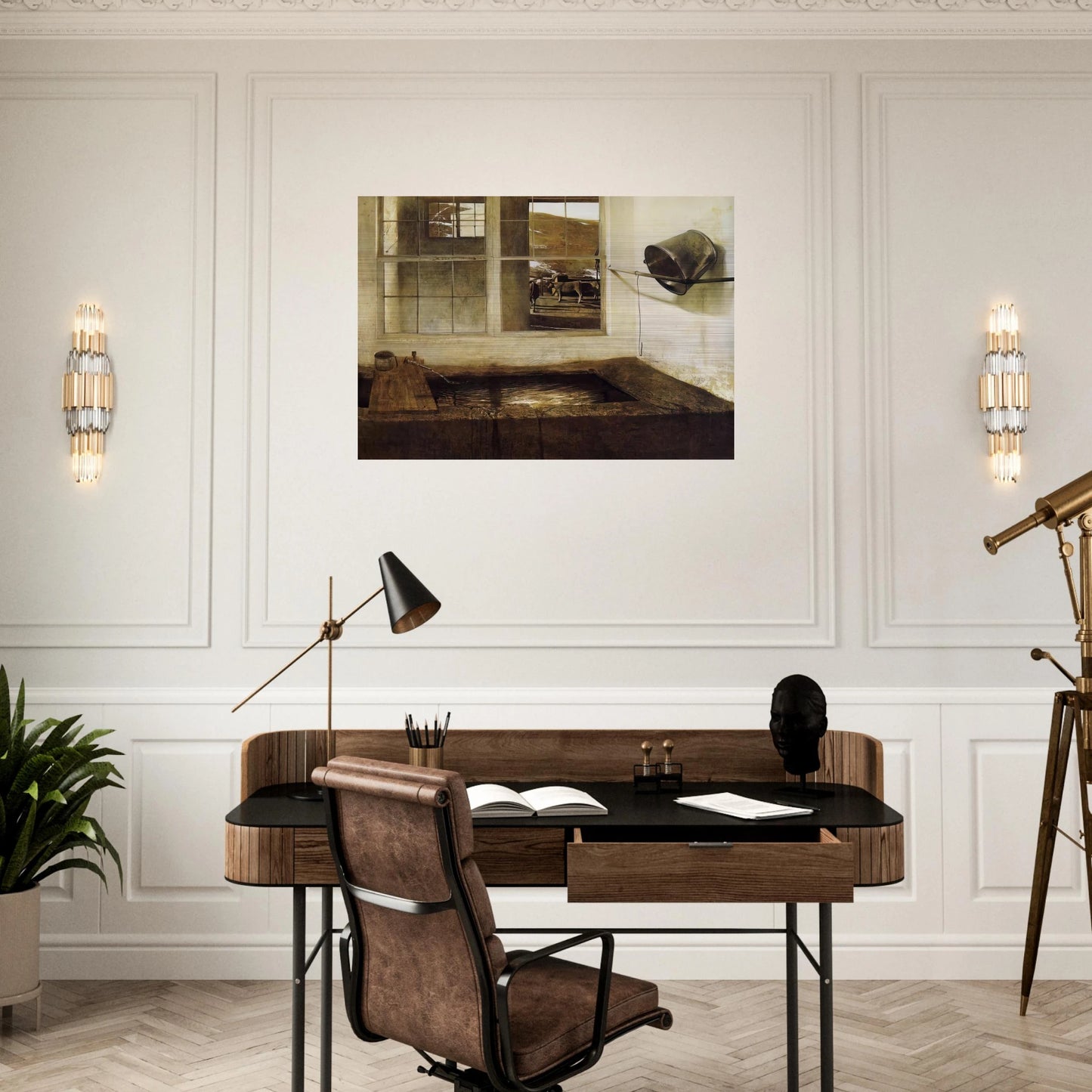 SPRING FED - Andrew Wyeth Brushed Aluminum Print - 70x100 cm / 28x40 inches | Andrew Wyeth Aluminum Print | Andrew Wyeth Prints