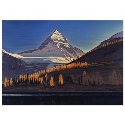 Mount Assiniboine. Canadian Rockies - Rockwell Kent Brushed Aluminum Print - 70x100 cm / 28x40 inches | Rockwell Kent Aluminum Print | Rockwell Kent Prints