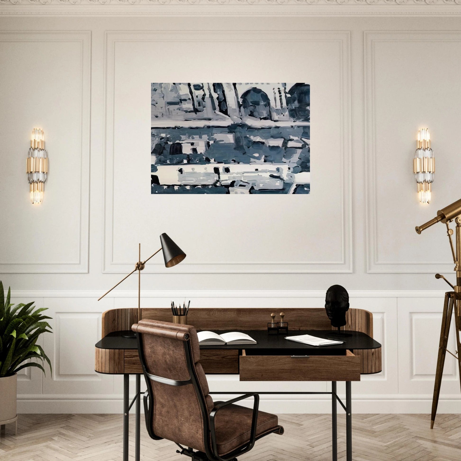 TOWNSCAPE M4 1968 - Gerhard Richter Brushed Aluminum Print - 70x100 cm / 28x40 inches | Gerhard Richter Aluminum Print | Gerhard Richter Prints