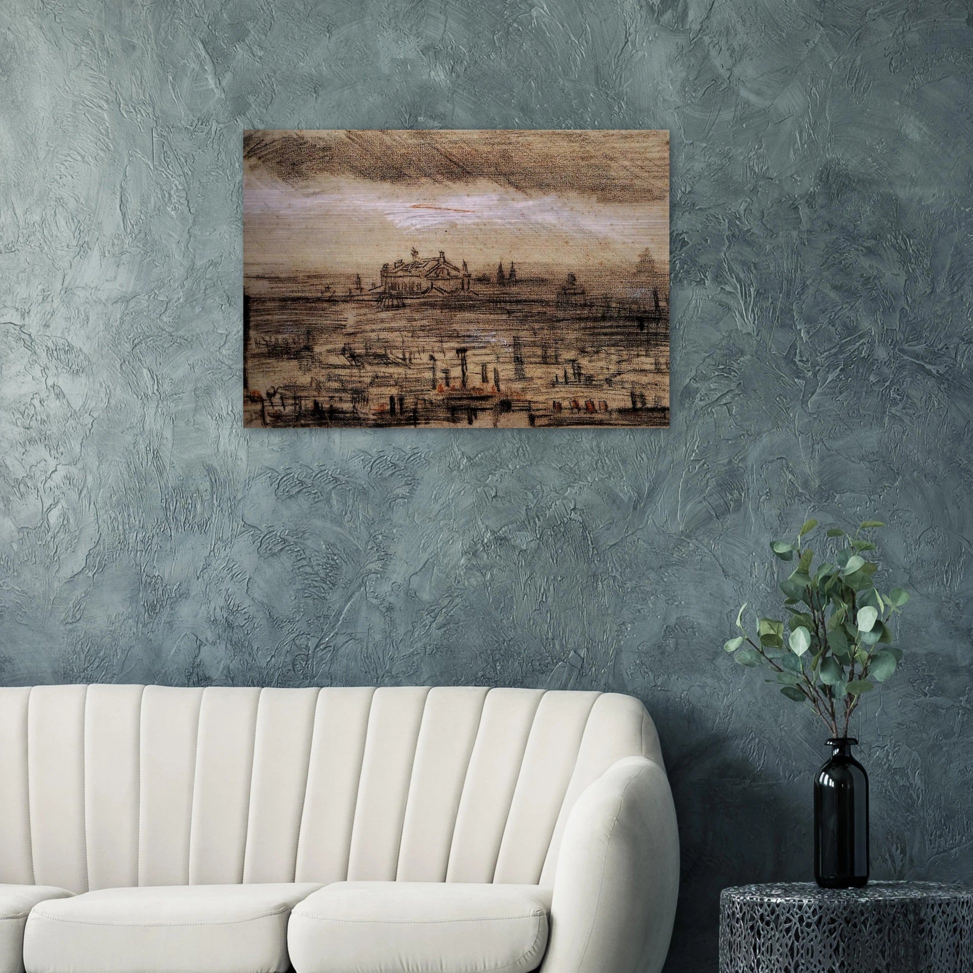 A View of Paris with the Op - Vincent van Gogh Brushed Aluminum Print - 70x100 cm / 28x40 inches | Vincent van Gogh Aluminum Print | Vincent van Gogh Prints