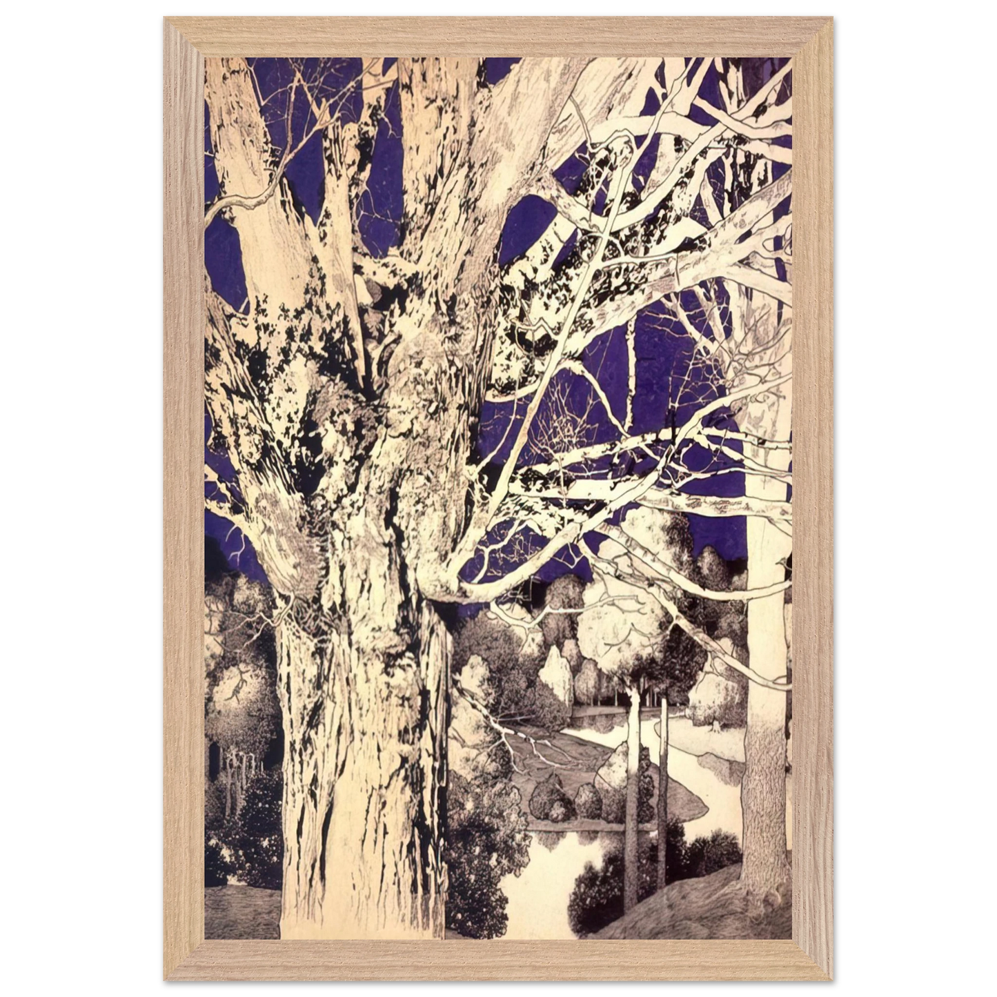 Maxfield Parrish - Solitude Wall Art - 30x40 cm / 12x16 inches - Fine Art Poster-canvas - -