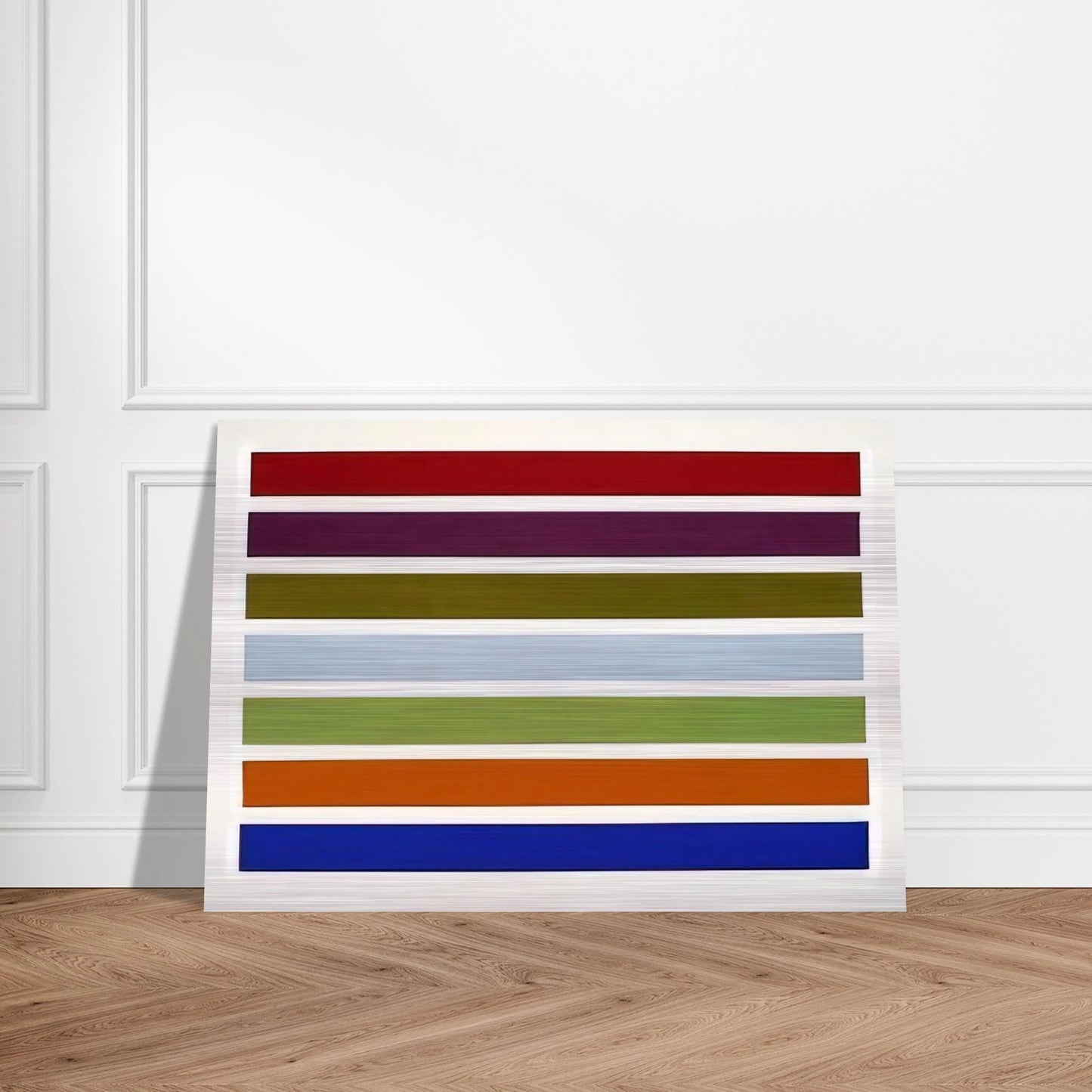 Wall Stripes No. 3 - 1962 - Gene Davis Brushed Aluminum Print - 70x100 cm / 28x40 inches | Gene Davis Aluminum Print | Gene Davis Prints