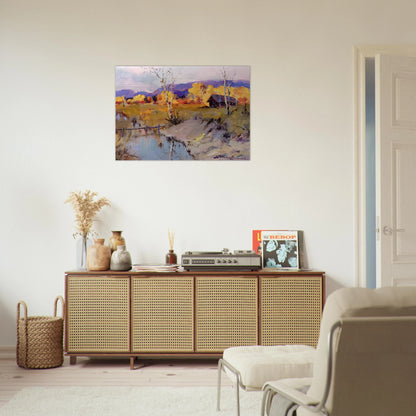 Autumn Morning - Romanticism - Sydney Laurence Brushed Aluminum Print - 70x100 cm / 28x40 inches | Sydney Laurence Aluminum Print | Sydney Laurence Prints