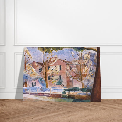 House with trees - 1935 - Grace Cossington Smith Brushed Aluminum Print - 70x100 cm / 28x40 inches | Grace Cossington Smith Aluminum Print | Grace Cossington Smith Prints