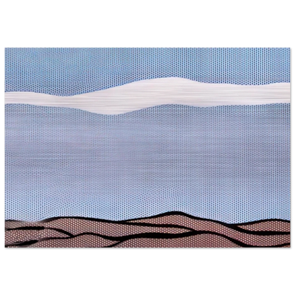 LANDSCAPE 1964 - Roy Lichtenstein Brushed Aluminum Print - 70x100 cm / 28x40 inches | Roy Lichtenstein Aluminum Print | Roy Lichtenstein Prints