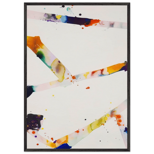 From Tokyo 3 - Sam Francis 70x100 cm / 28x40 inches Framed Art Print – Black Wooden Frame