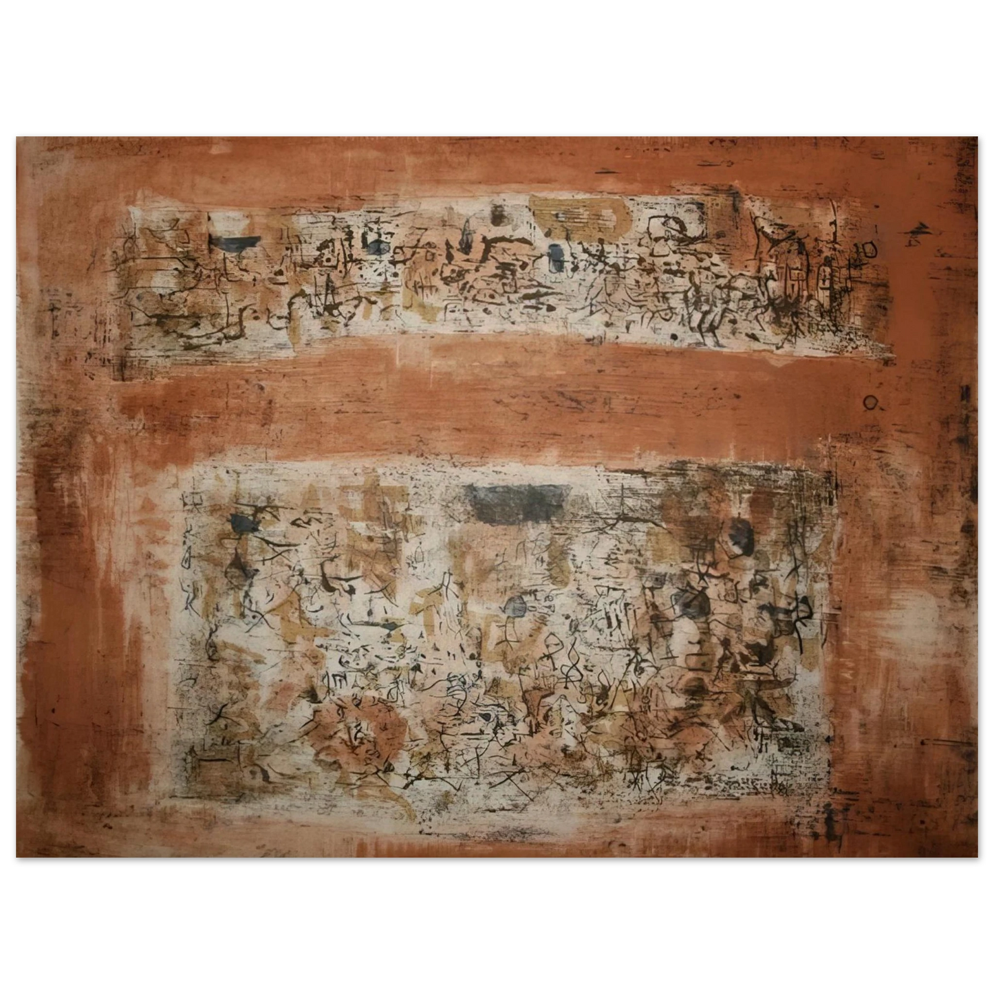 Zao Wou-Ki - ENTRE DEUX VILLES 1955  75x100 cm / 30x40inches Fine Art Poster