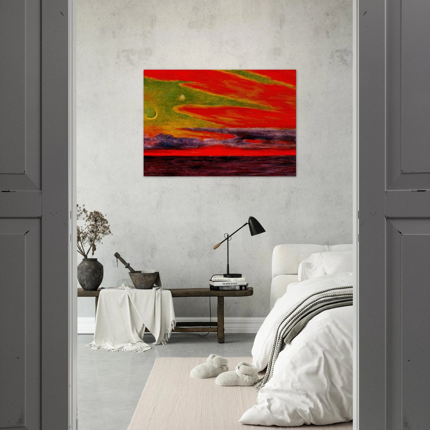 EVENING TWILIGHT AT ACAPULCO 1956 - Diego Rivera Brushed Aluminum Print - 70x100 cm / 28x40 inches | Diego Rivera Aluminum Print | Diego Rivera Prints