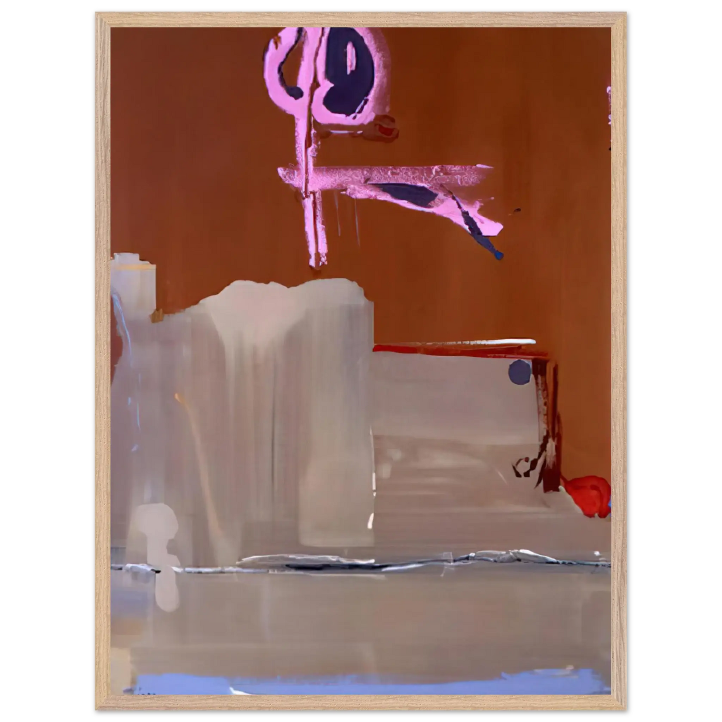 Helen Frankenthaler - Captain s Watch - 1986 Wall art - 30x40 cm / 12x16 Inches - Premium Wooden Framed Poster With Fine Art Paper - Black frame