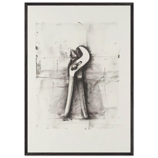 UNTITLED FROM TEN WINTER TOOLS 1973 - Jim Dine 70x100 cm / 28x40 inches Framed Art Print – Black Wooden Frame