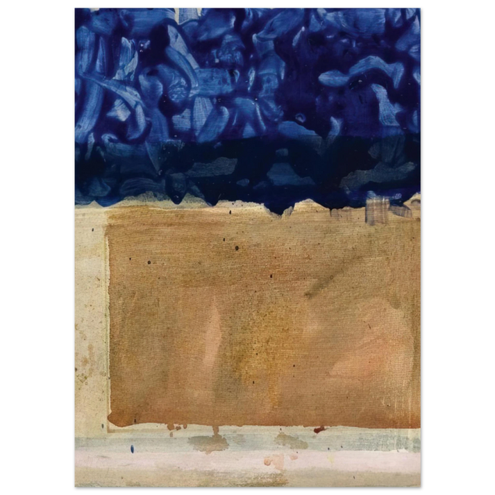 Helen Frankenthaler - Shoreline - 1952 Wall art - 20x25 cm / 8x10 inches - Premium Wooden Framed Poster With Fine Art Paper-canvas - White frame