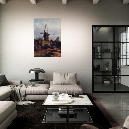 The Mill of Blute End - Vincent van Gogh Brushed Aluminum Print - 70x100 cm / 28x40 inches | Vincent van Gogh Aluminum Print | Vincent van Gogh Prints